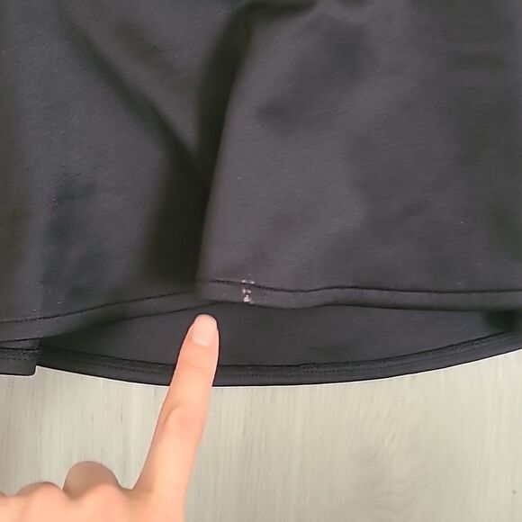 Bongo vintage black y2k peplum skirt large throwback tiered women's flare - Picture 9 of 9